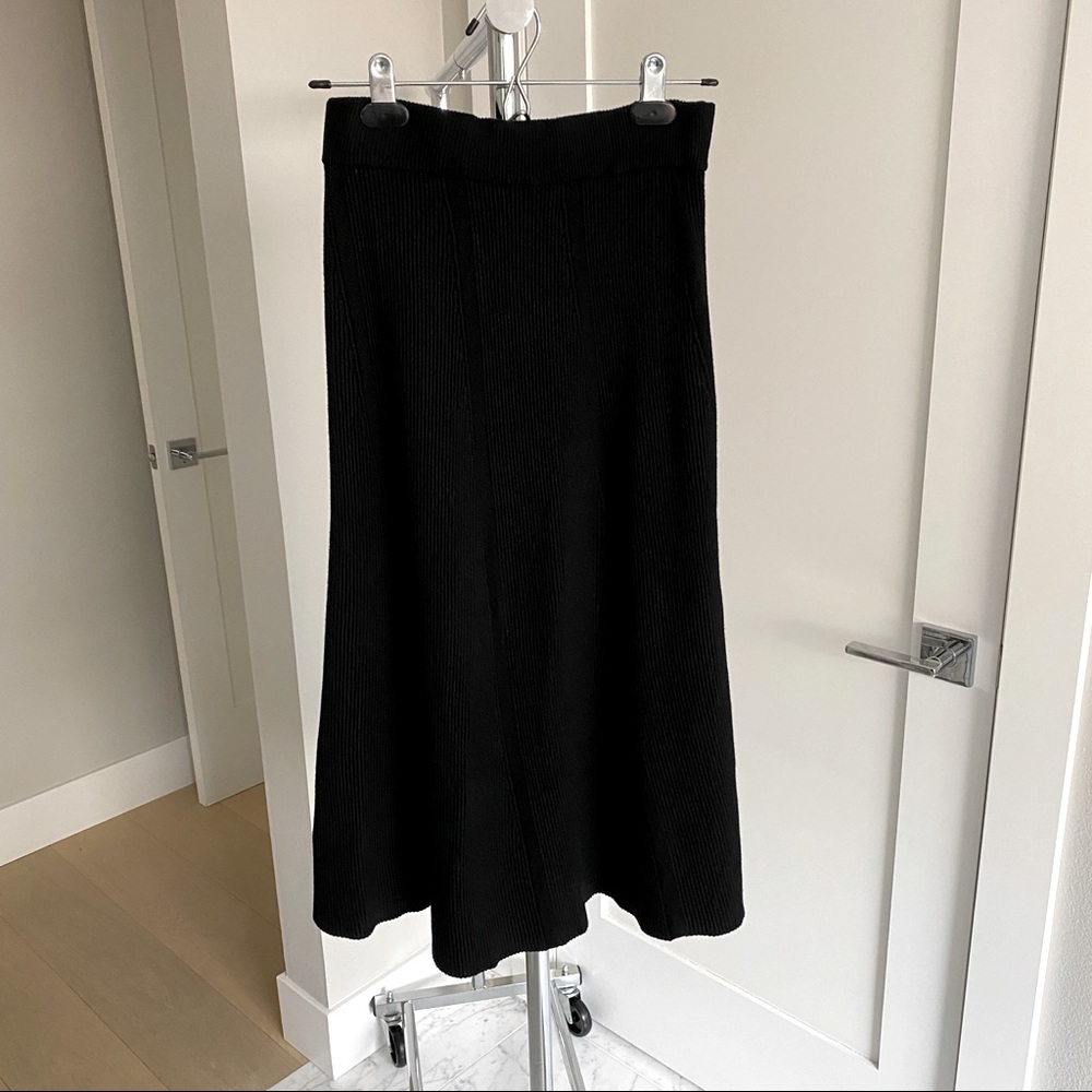 Black sweater midi skirt